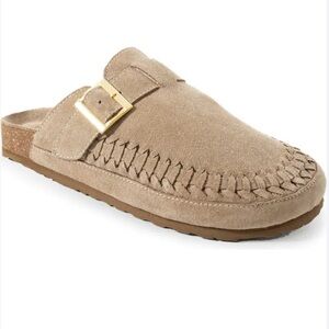 Jelavu Gina Whipstitch Suede Clogs Size 8-8.5US/39EU New!